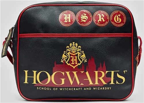 HARRY POTTER BLACK HOGWARTS PREMIUM MESSENGER BAG.