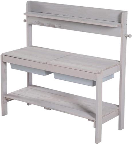 Kinder Outdoor+ Tuin Keuken 'Fun' - Hout - Modderkeuken Met Afneembare Afdekking - Weerbestendig