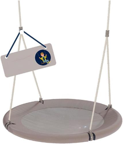 Nestschommel Lounge  In Hoogte Verstelbare Nestschommel met 90/110 cm Diameter Voor Maximaal 150 kg  Hangschommel met Gesloten Zitting  Familieschommel Voor Binnen en Buiten