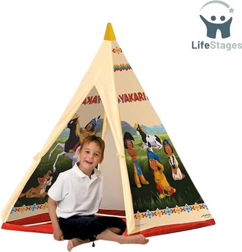 LifeStages - Tipi Tent Kinderen - Tipi Speeltent - Wigwam Speeltent - Stevig