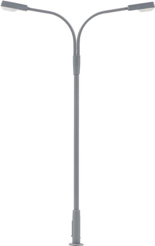 Faller - 1/87 LED-LANTAARNPAAL TWEE ARMEN KOUD WIT (7/23) * - modelbouwsets, hobbybouwspeelgoed voor kinderen, modelverf en accessoires