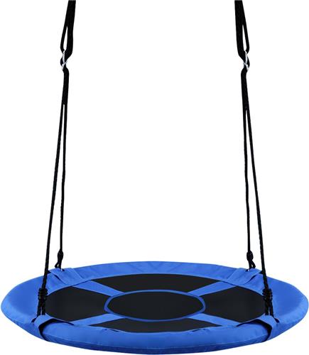 COSTWAY Nestschommel voor buiten, kinderschommel, boomschommel, hangschommel, belastbaar tot 150 kg, ronde schommel met 100 cm diameter voor binnen en buiten, schommel voor kinderen en volwassenen