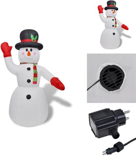 vidaXL Opblaasbare Sneeuwpop - Opblaasbare Sneeuwpoppen - Opblaasbare Sneeuwman - Opblaasbare Sneeuwmannen - Opblaasbare sneeuwpop 240 cm