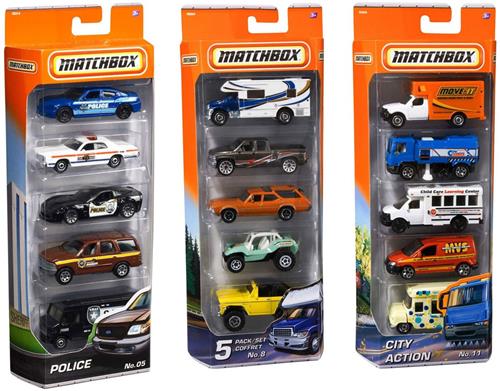 Matchbox Basics Auto's, 5st.