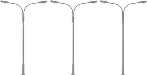 Faller - 1/87 LED-LANTAARNPAAL 2 ARMEN KOUD WIT 3 ST. (7/23) * - modelbouwsets, hobbybouwspeelgoed voor kinderen, modelverf en accessoires