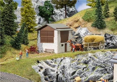 Faller - 1/87 HOOISCHUURTJE GRAUBUNDEN (1/23) * - modelbouwsets, hobbybouwspeelgoed voor kinderen, modelverf en accessoires