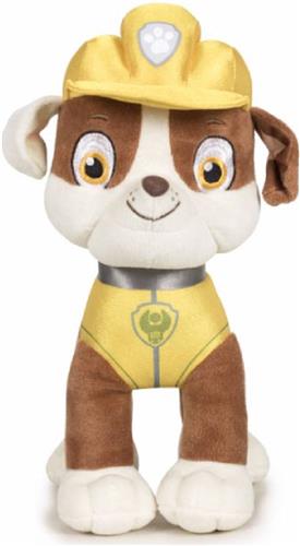 Rubble - Paw Patrol Pluche Knuffel 21 cm [Marshall, Skye, Chase, Rubble, Rocky, Zuma, Liberty, Everest, Rex, Robo Hond Robo Dog | Speelgoed Knuffeldier Knuffelhond voor kinderen jongens meisjes | Hond Pup Dog]