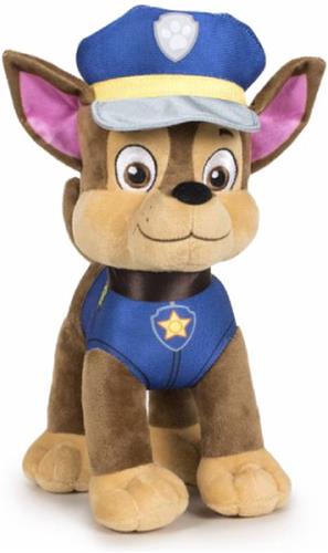 Chase - Paw Patrol Pluche Knuffel 21 cm [Marshall, Skye, Chase, Rubble, Rocky, Zuma, Liberty, Everest, Rex, Robo Hond Robo Dog | Speelgoed Knuffeldier Knuffelhond voor kinderen jongens meisjes | Hond Pup Dog]