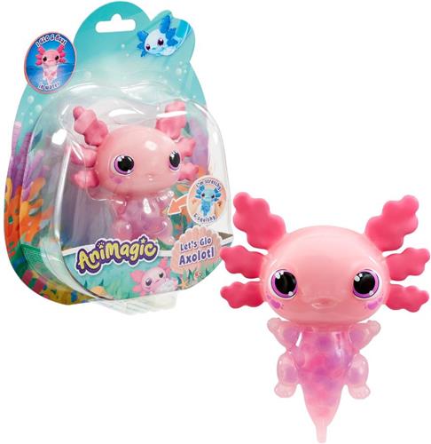 Animagic Let's Glo Axolotl Roze - Speelfiguur - Lichtgevende Axolotl
