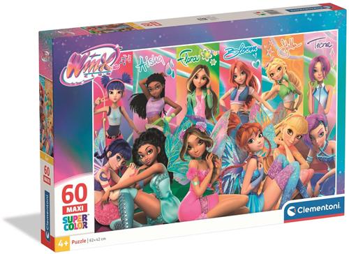 Clementoni - Puzzel - 60 Stukjes - Winx Club - Super Color - Maxi - vanaf 4 jaar