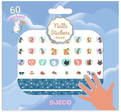 Djeco Nagelstickers Schattig  30 Stickers + Nagelvijl  Kinderen