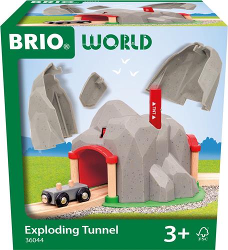 BRIO World  36044 Ontploffende tunnel | Set speelgoedtreintjes voor kinderen vanaf 3 jaar