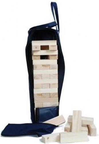 Stapeltoren spel XL hout/tas 60x15x15cm.