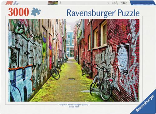Ravensburger puzzel Street in Amsterdam - Legpuzzel - 3000 stukjes