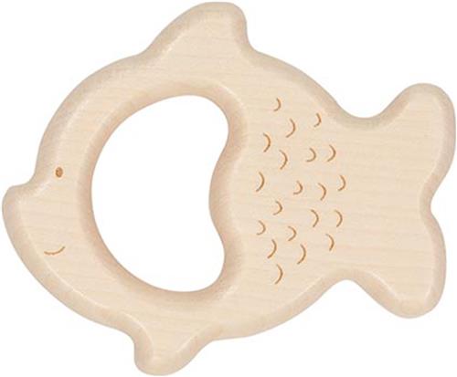 Goki Touch ring rattle fish, natur L= 9