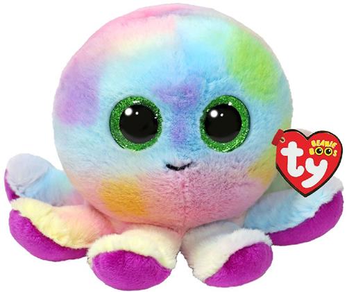 Ty knuffel Beanie Boo Bubbles octopus pluche speelgoed 15cm.