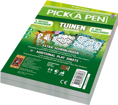 Pick A Pen: Tuinen Seizoenen level 4, 5, 6 Scoreblokken