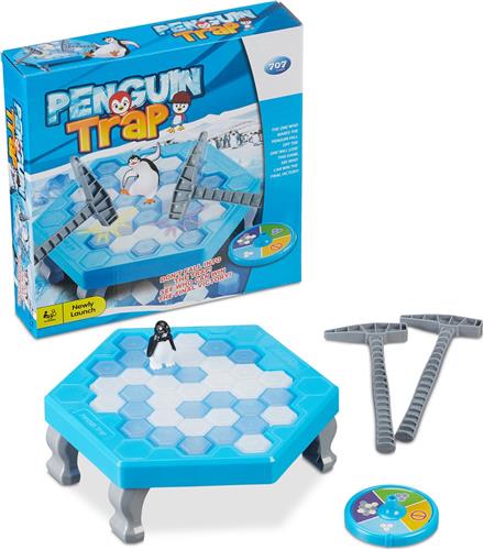 Relaxdays pinguïn spel - 3 jaar en ouder - red de pinguïn - pinguïn bordspel hamer
