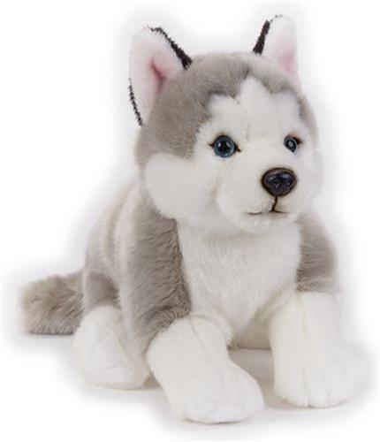 National Geographic Knuffel Husky Junior 33 Cm Pluche Grijs/wit