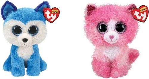 Ty - Knuffel - Beanie Boo's - Prince Husky & Reagan Cat
