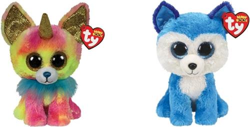 Ty - Knuffel - Beanie Boo's - Yips Chihuahua & Prince Husky