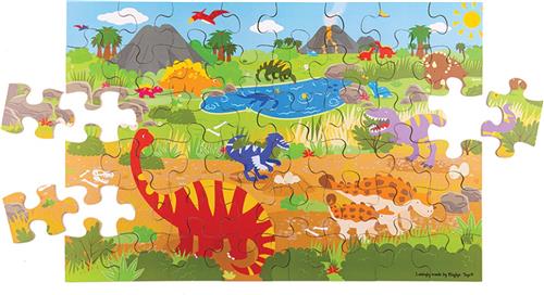Bigjigs Dageraad van de dinosaurus vloerpuzzel