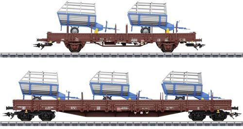 Märklin 46407 H0 set van 2 rongenwagens Ks447 van de DB AG, MHI