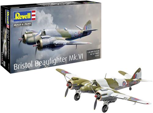 Revell Modelbouwpakket Vliegtuigen - 03767 Bristol Beaufighter Mk. VI WWII - Brits Propellervliegtuig Plastic - 1:48 -