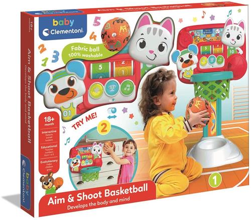 Baby Clementoni - Basketbal set - Speelset met geluid - Vanaf 18 maanden
