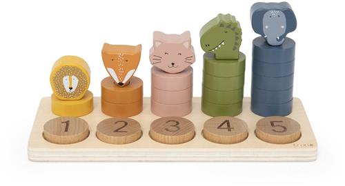 Trixie Houten Telpuzzel 05  24m+  Stapelmunten  FSC hout