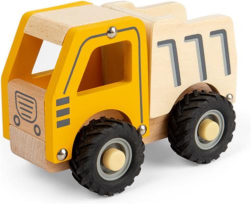 Auto - Vrachtauto - Kiepwagen - Geel - 13.4x10x7.5cm