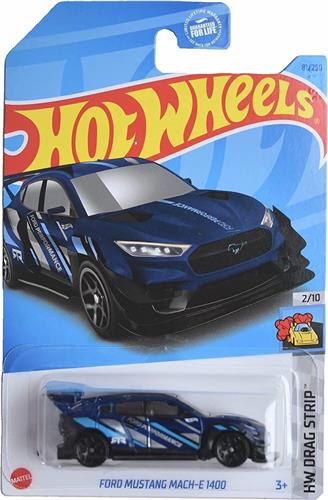 HOT WHEELS FORD MUSTANG MACH-E1400 81/250 DIAMANT BLUE 1:64 HW DRAG STRIP 2/10
