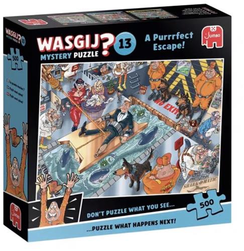 Jumbo - Wasgij 13 Mystery - A Purrrfect Escape - Perrrfect ontsnapping - 500 stukje - legpuzzel