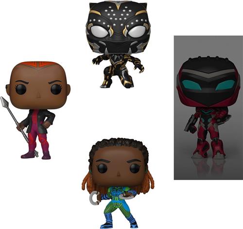 Pop Marvel: Black Panther - Wakanda Forever 4-Pack (Glow in the Dark)