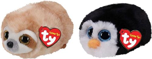 Ty - Knuffel - Teeny Ty's - Dangler Sloth & Waddles Penguin