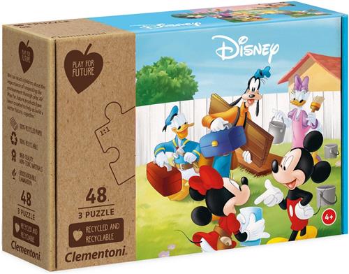 Disney Legpuzzel Mickey Junior 3-in-1 Karton 144 Stukjes
