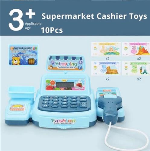 Simulatie Winkelen Cash House Speelgoed Elektronische spelverlichting en geluidseffecten Supermarkt Kassier Speelgoed