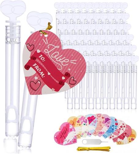 60 stuks bellenblaas - bruiloftset - bruiloftsblazen met hartvormige handgreep - zeepbellenset met hartvormige beschrijfbare kaart party - bruiloft - doop.