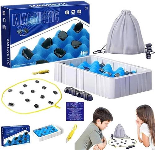 Magnetisch schaakspel, tafel-magneetspel, schaakbordspel, magnetisch schaakspel, magnetisch schaakspel, stenen, draagbaar schaakbordfeest voor familiebijeenkomsten