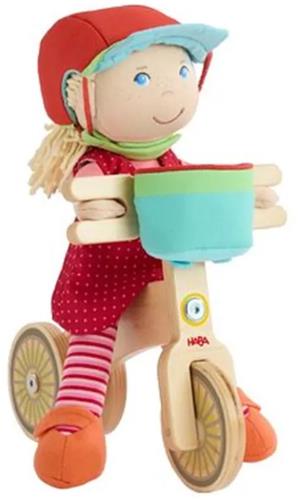 Haba poppen [1 jaar +] pop Annelie met fiets - limited editie