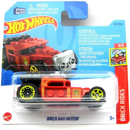 HOT WHEELS BRICK AND MOTOR ORANGE 104/250 (1:64) HW BRICK RIDES 4/5