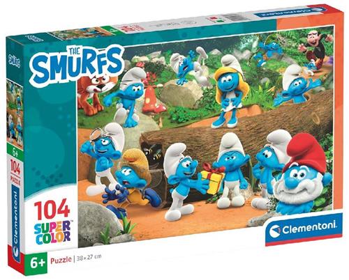Clementoni - Puzzel - 104 Stukjes - Smurfen - Kinderpuzzel - Vanaf 6 jaar