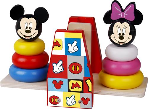 Disney Stapeltoren Weegschaal Mickey & Minnie Mouse 23 Cm Hout