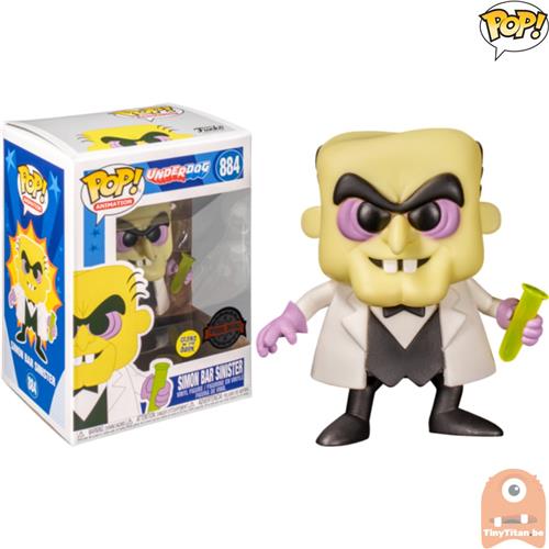POP! Animation Simon Bar Sinister GITD #884 UnderDog Exclusive
