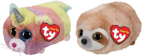 Ty - Knuffel - Teeny Ty's - Heather Cat & Dangler Sloth