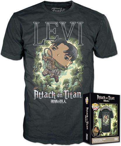 Funko Attack On Titan Heren Tshirt -S- Boxed Tee Levi Ackerman Zwart