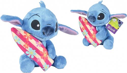 Disney - Stitch met Surfboard - Pluche - Knuffel - 25 cm