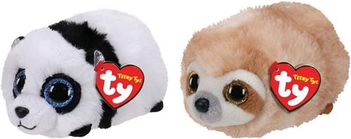 Ty - Knuffel - Teeny Ty's - Bamboo Panda & Dangler Sloth