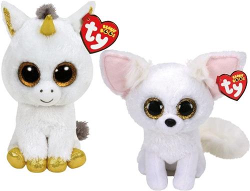 Ty - Knuffel - Beanie Boo's - Pegasus Unicorn & Phoenix Fox