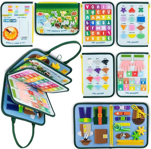 Lexium Busy Board - Montessori Speelgoed - Busy Board Montessori - Activity Board - Activiteitenbord - Motoriek Speelgoed - Educatief - Sensorisch Speelgoed